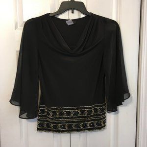 MSK Beaded Band Blouse 3/4 Sleeve